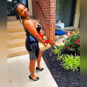 Black Patent Leather Dress